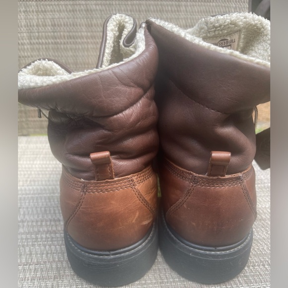 Timberland Mens Premium FULL LEATHER Brown Roll-top Boots 46006 Size - Picture 4 of 10